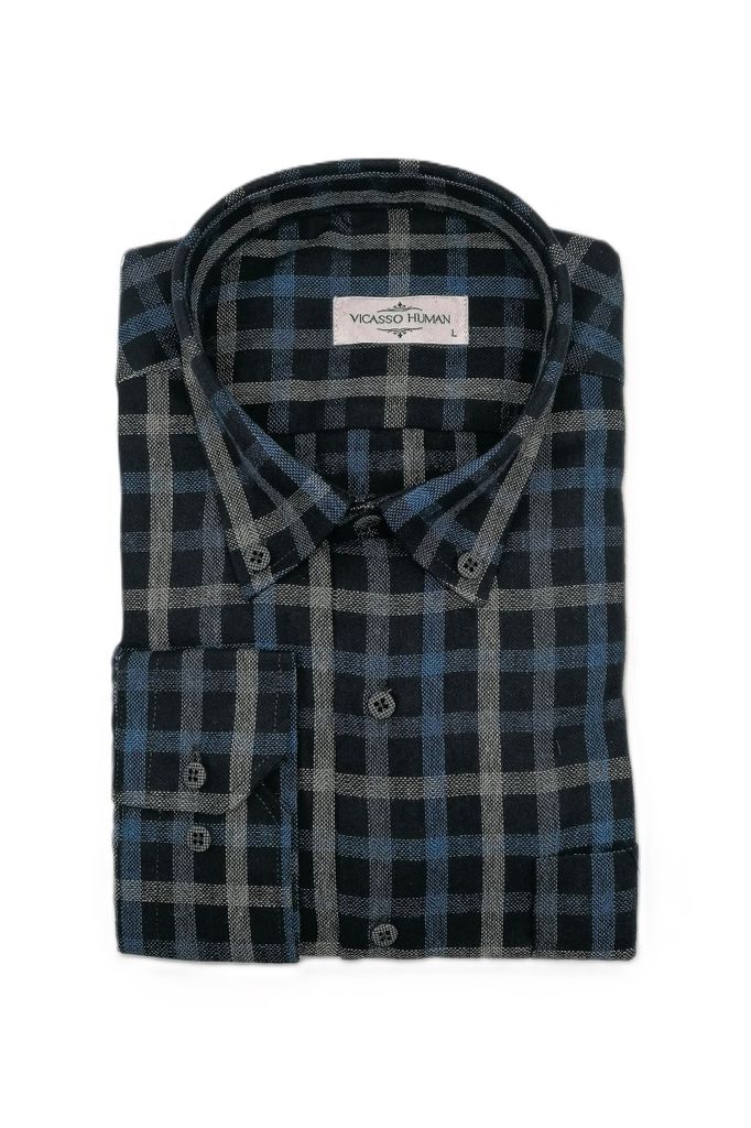 Camasa barbat din bumbac cu model in carouri