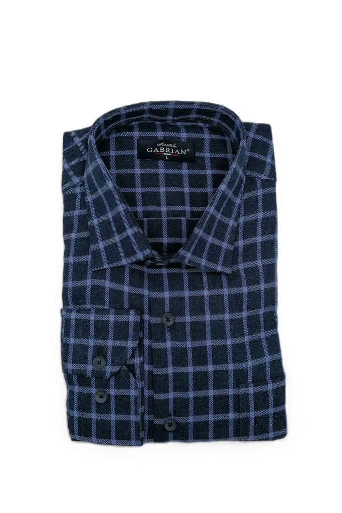 Camasa barbat din bumbac albastru