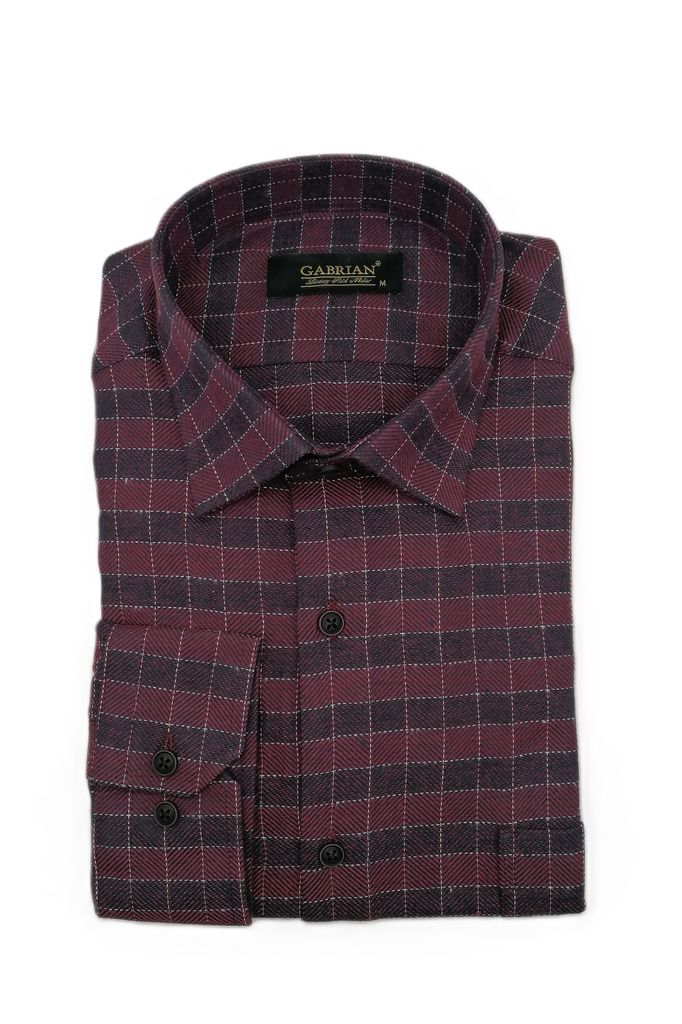 Camasa barbat model carouri visiniu