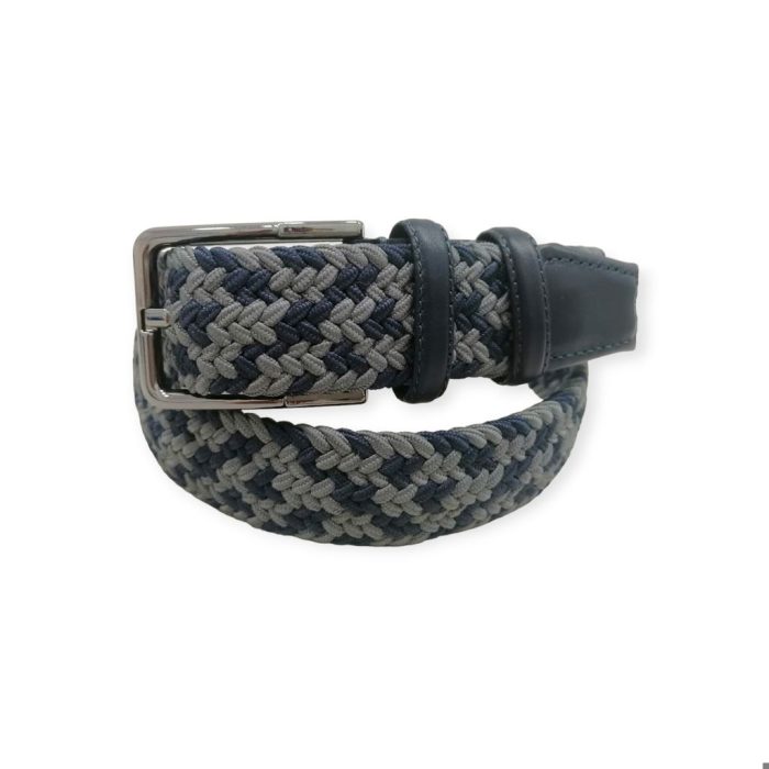 Curea elastica impletita albastru gri